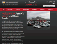 Tablet Screenshot of jerryscarsales.com